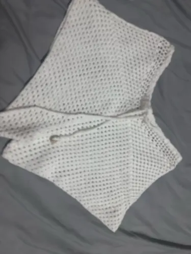 Short de crochê saída de praia 