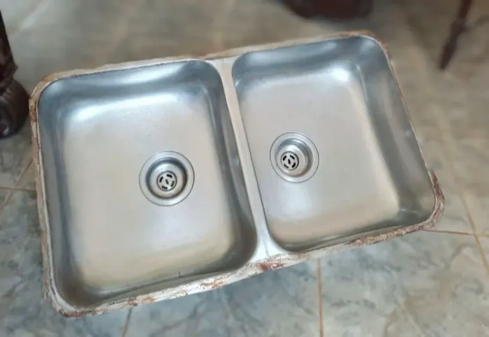 Pia Inox Dupla - Ótimo Estado