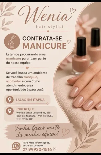Contrata-se manicure