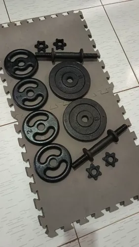 Anilhas+barras halter maciça