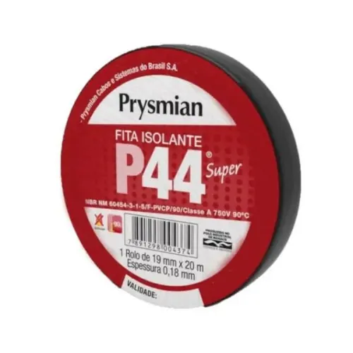 fita isolante p44 prysmian somente de 10 unidades. Valor do frete por conta do comprador.