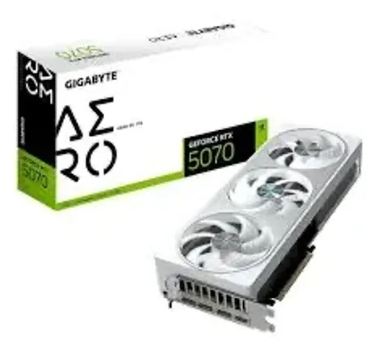 Placa de Vídeo Gigabyte GeForce RTX5070 Aero OC 12GB - NOVA