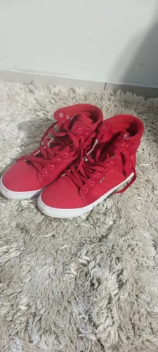 Tênis Mary Jane Link Vermelho - Estilo, Conforto . Tamanho 38