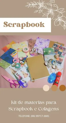 Kits de materiais para Scrapbook e Colagens
