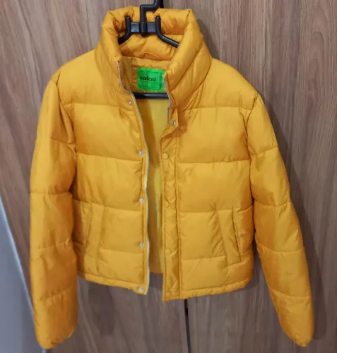 Jaqueta Puffer Colcci Amarela Feminina - Tam P (Original / Impecável)