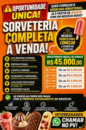 VENDO SORVETERIA COMPLETA