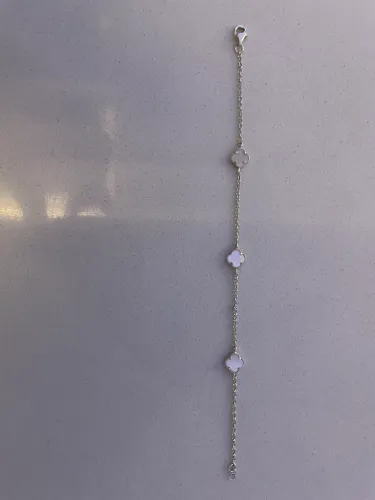Pulseira de trevo- prata 925.