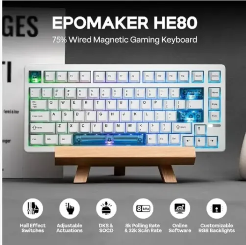 TECLADO EPOMAKER HE80 MAGNETICO