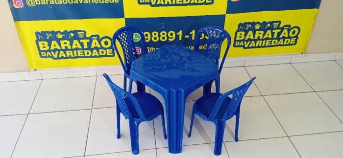 jogo de mesa INFANTIL com cadeiras (PLASTICO VIRGEM)
