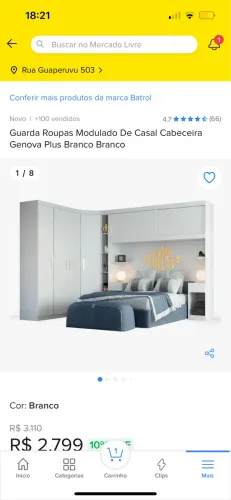 Guarda-Roupa Modulado de Casal Gênova Plus - Seminovo