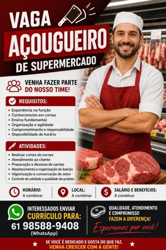 Vaga para açougueiro 