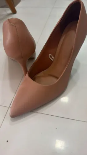 Sapato Scarpan Salto Alto Confortável Nude.