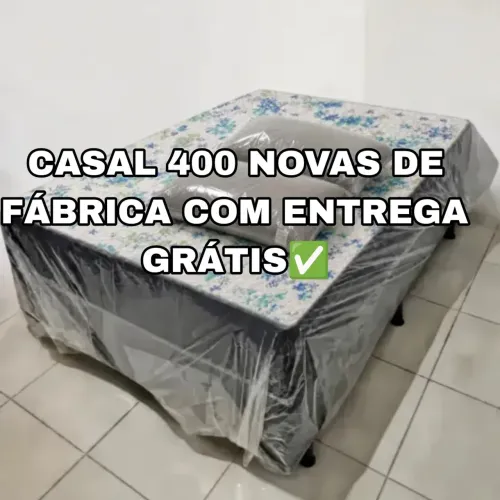 CAMAS BOX CASAL ESPUMA 400 NOVAS DE FÁBRICA FRETE GRÁTIS