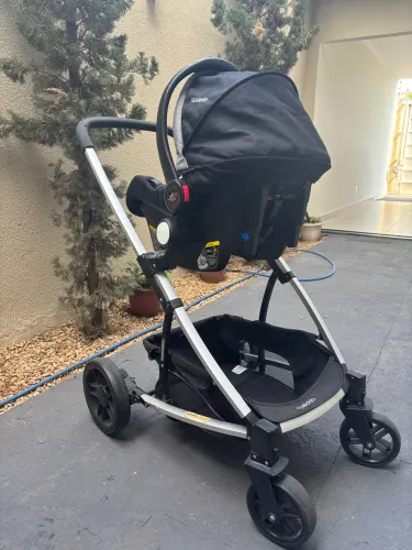 Carrinho de bebê Winner Até 15Kg Preto E Cinza 5108 Kiddo
