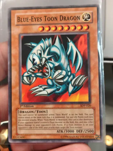 Dragão Toon De Olhos Azuis SDP-020 1st Edition 2003 Pegasus Deck NM Yu-Gi-Oh!