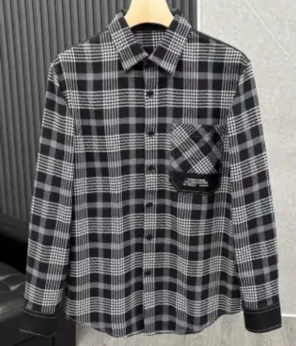 Camisa social xadrez preta
