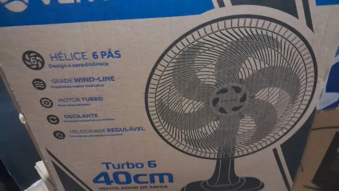 Ventilador 40c 6 Helice turbo 199$ Novo ventisol 