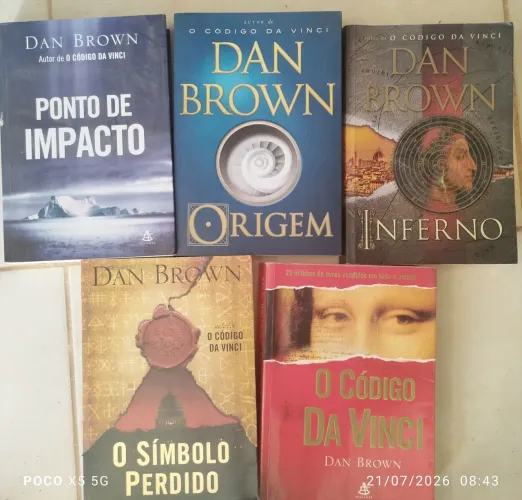 Coleção Dan Brown 5 volumes