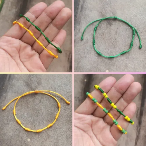 Pulseira 7 nós cores do Brasil