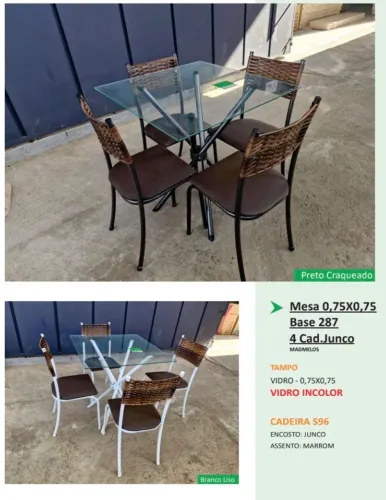 Mesa com 4 cadeiras - Promoção 