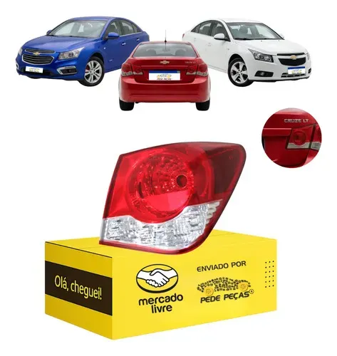 Lanterna Canto Cruze Sedan Lt Ltz 2012 13 14 15 2016 Nova Ld Direito/passageiro Vermelho