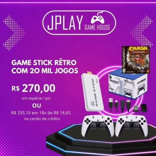 Video game com clássicos com garantia e no cartão em até 18x