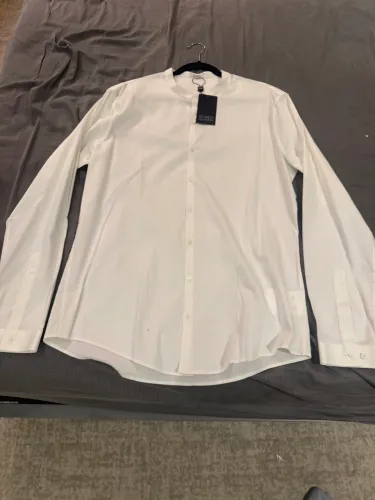 Camisa Ricardo Almeida Branca Gola Padre Tam 45 Nova Etiqueta