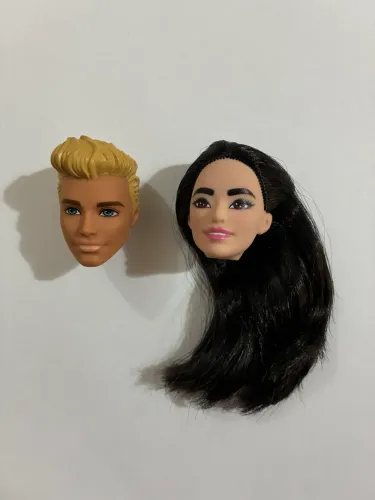 Cabeças barbie profissões tenista asiática e ken fashionista 167 made to move