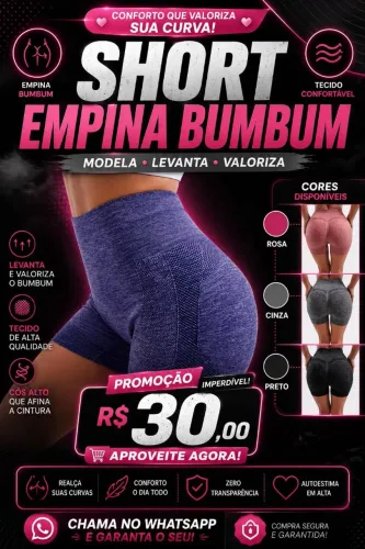 Short empina bumbum 