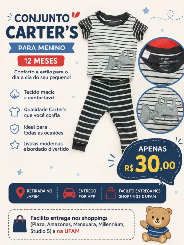 Conjunto Carter's Menino 