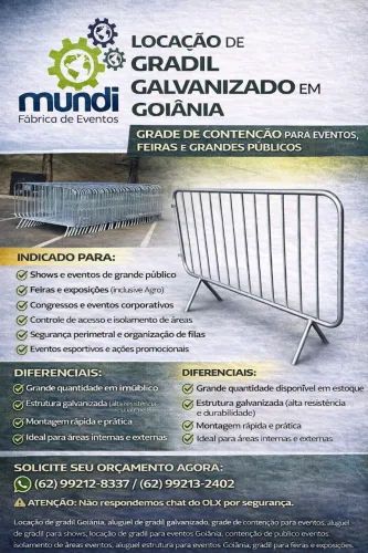 GRADE DE CONTENÇÃO GALVANIZADA - SEGURANÇA E ORGANIZAÇÃO