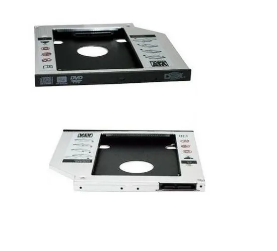 Case Adaptador Universal Caddy 9.5mm e 12.7mm - Segundo HD Ssd Sata no Notebook