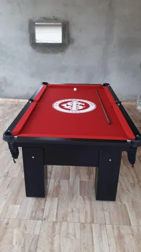Mesa de Bilhar Preta TX Tecido Vermelho Personalizada Internacional Modelo IBPK191854
