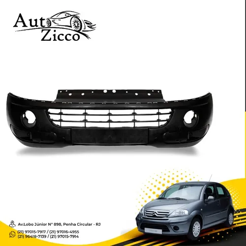 Parachoque Dianteiro Citroen C3 2004 à 2008 Com Furo Milha