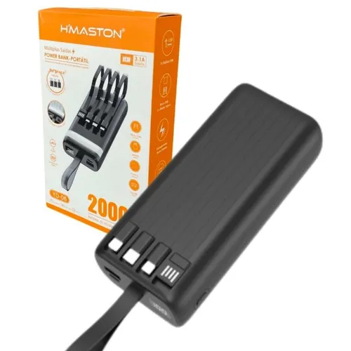 Power Bank Hmaston Bateria Extra Slim 20000 Mah Visor Digital