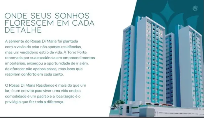 Condomínio Rosas Di Maria - Apto 2/4 e 1 suíte + estúdio de 70,60 m², 2 vagas por 505.999
