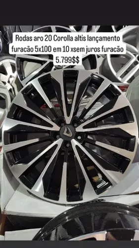 Rodas aro 20 modelo Corolla altis novas furação 5x100<br>