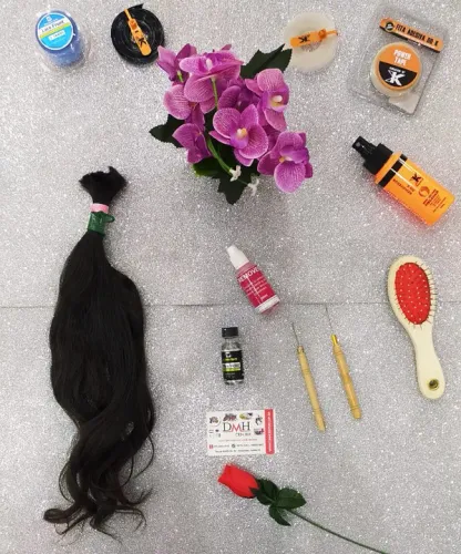 Cabelo Humano 50cm 70g 10,00 Castanho Medio Leve Ondulado Regional