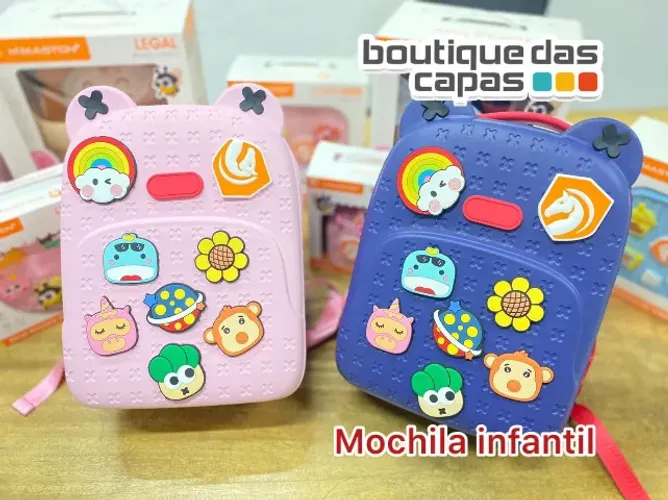 Mochila estilosa infantil EV04 escola viagem passeio