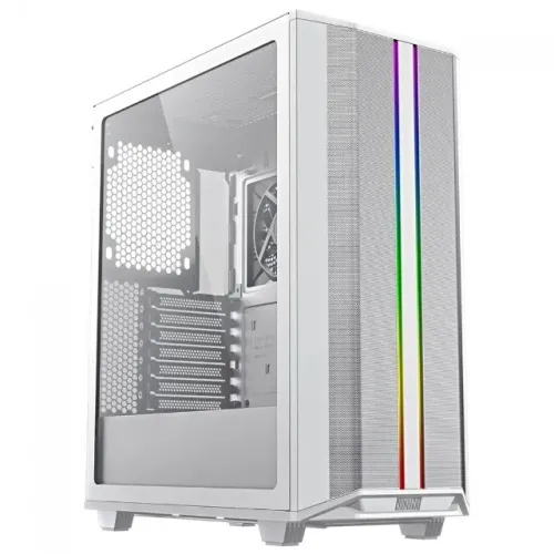 Gabinete Gamer Gamemax Precision White Com Led Rgb Frontal *1 Fan Led Rgb* - WZetta