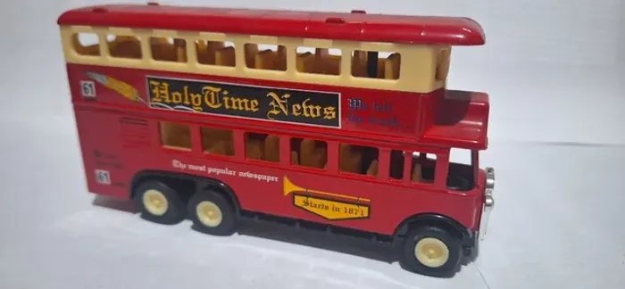 miniatura de ônibus inglês de 2 andares