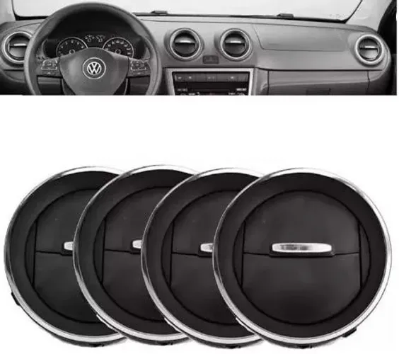 Difusor Saída De Ar Gol G4 G5 G6 Saveiro G5 G6 Voyage G5 G6 Aro Cromado