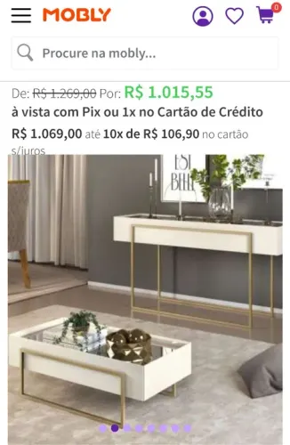 Aparador e mesa de centro