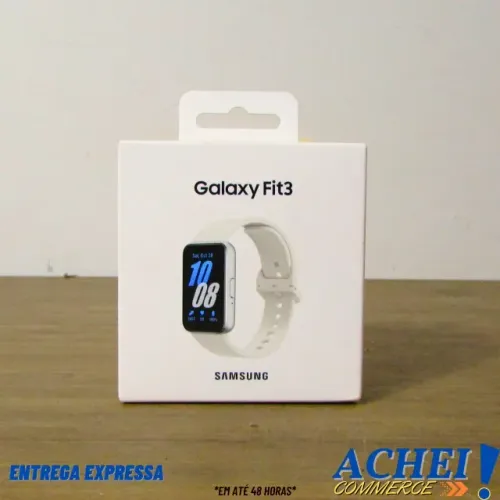 Relógio Smartband Samsung Galaxy Fit3 Branco - Novo