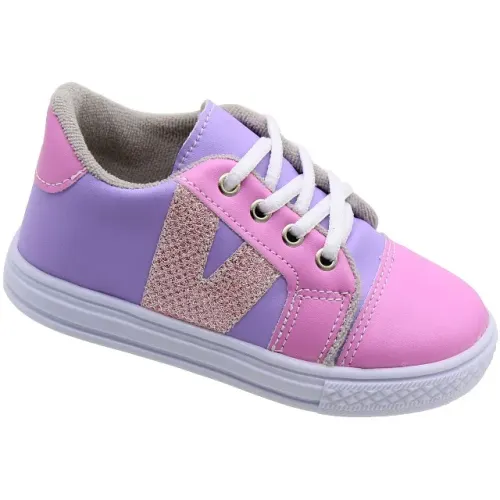 Tênis Casual Infantil Baby Emilia Costuras Menina