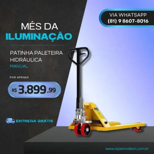 Patinha paleterira hidráulica manual 