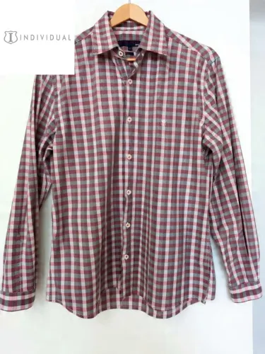 Camisa xadrez masculina individual
