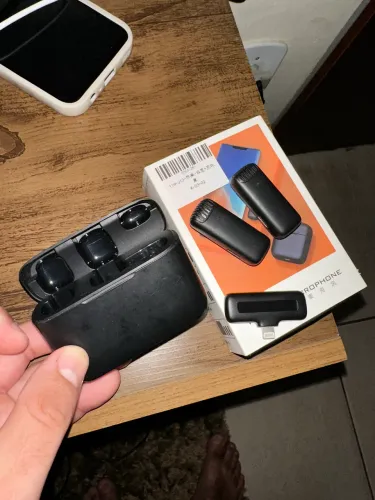 microfone de lapela sem fio para iPhone 