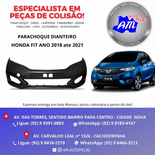 parachoque dianteiro honda fit 2018 2019 2020 2021