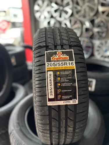 Pneu Remold Crystone 205/55R16 - Qualidade e Segurança!